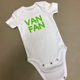 Cliburn "Van Fan" Onesie, Bright Green Print