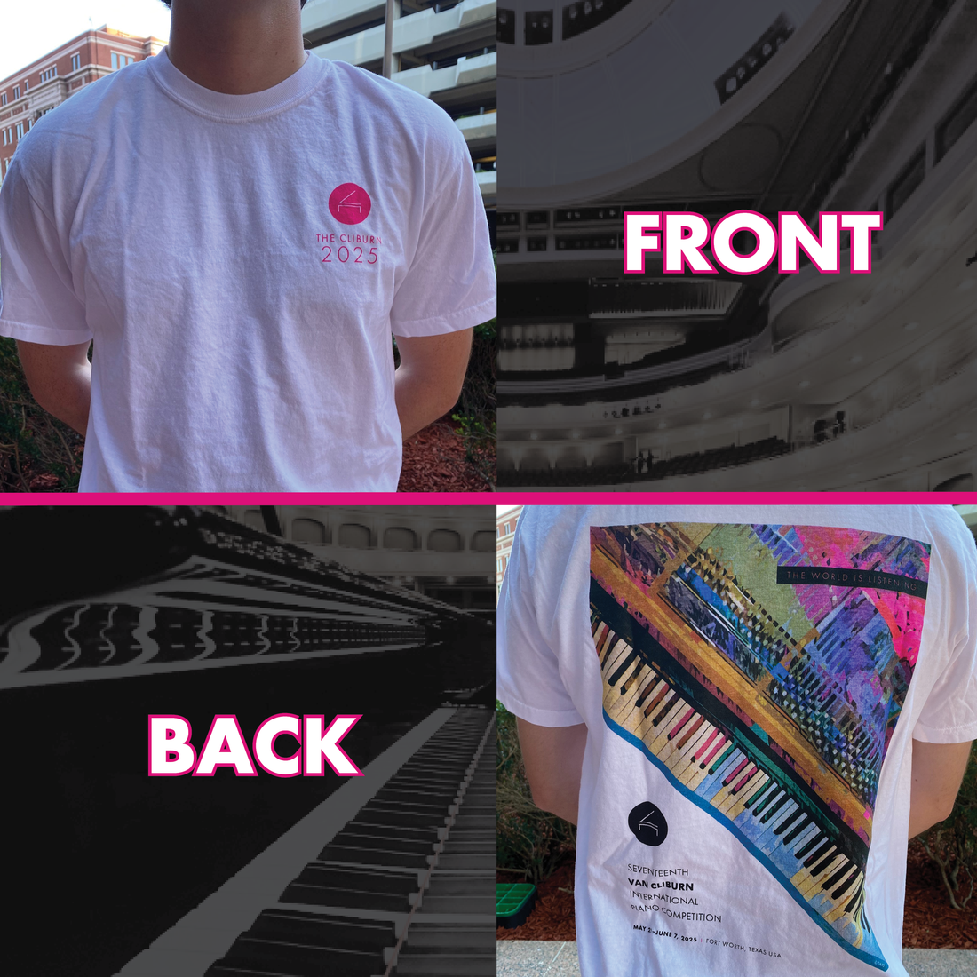 T-Shirt, 2025 Cliburn Competition, White