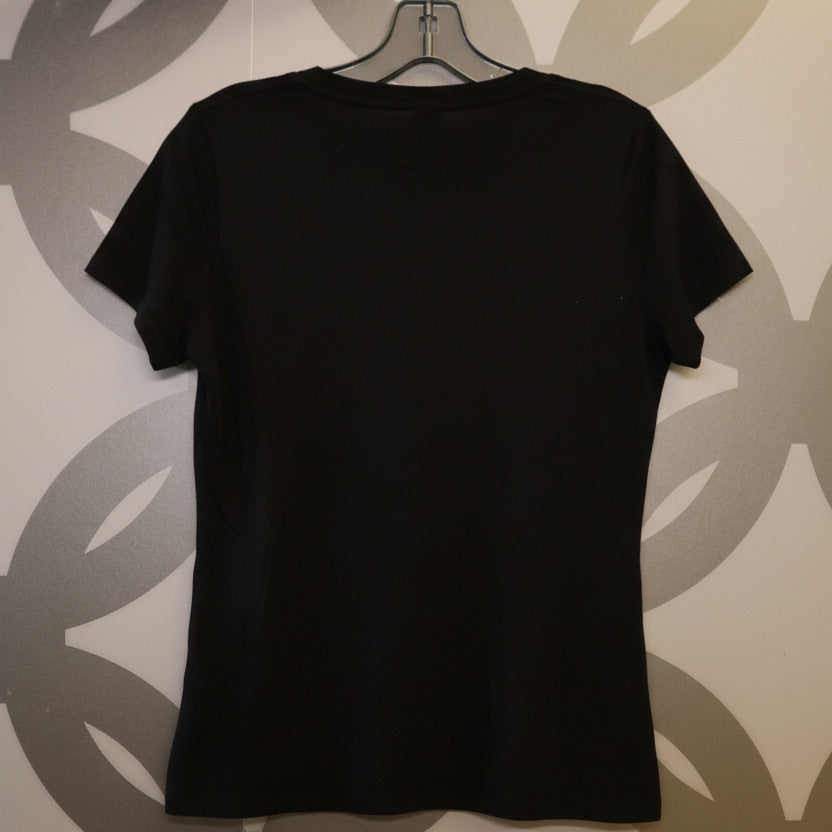 T-Shirt, V-Neck, Black