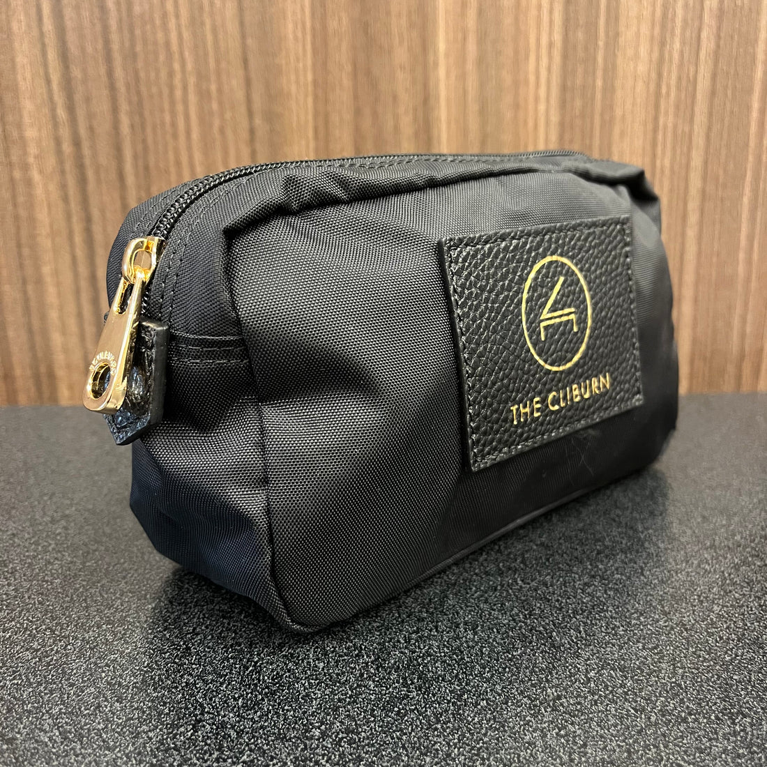 Foil-Stamped Clutch, Black