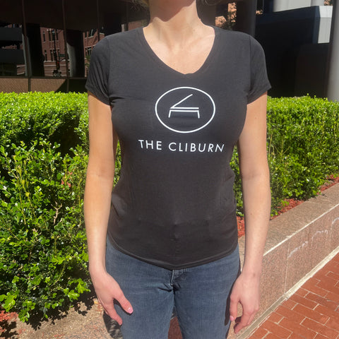 Women's T-Shirt, Black V-Neck