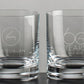 Cocktail Glasses, 60 Years, Set of 4