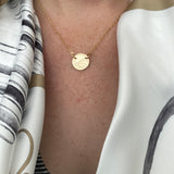 Necklace with Disc Charm, Gold